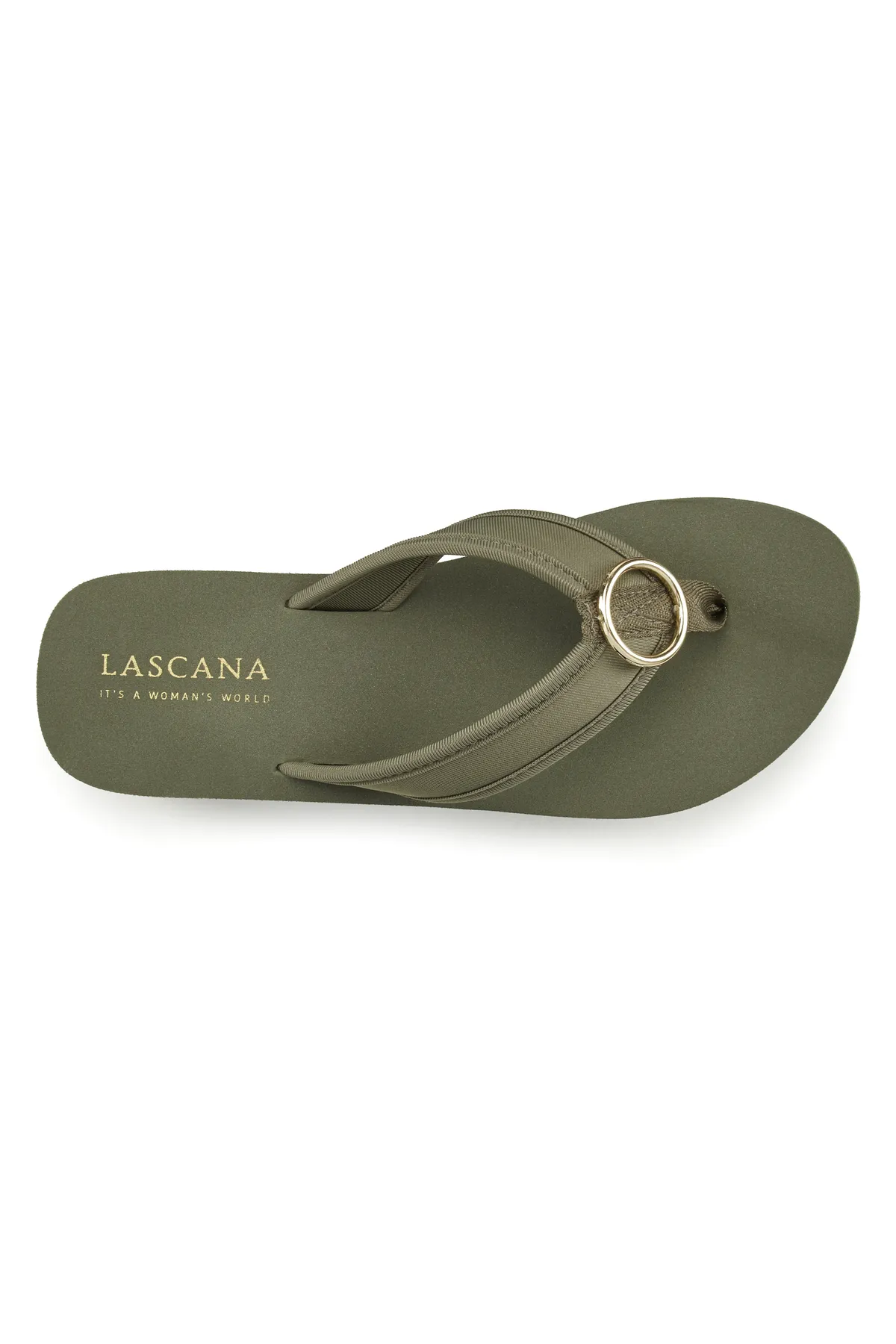 LASCANA  Sandalette - Grün - Flacher Absatz