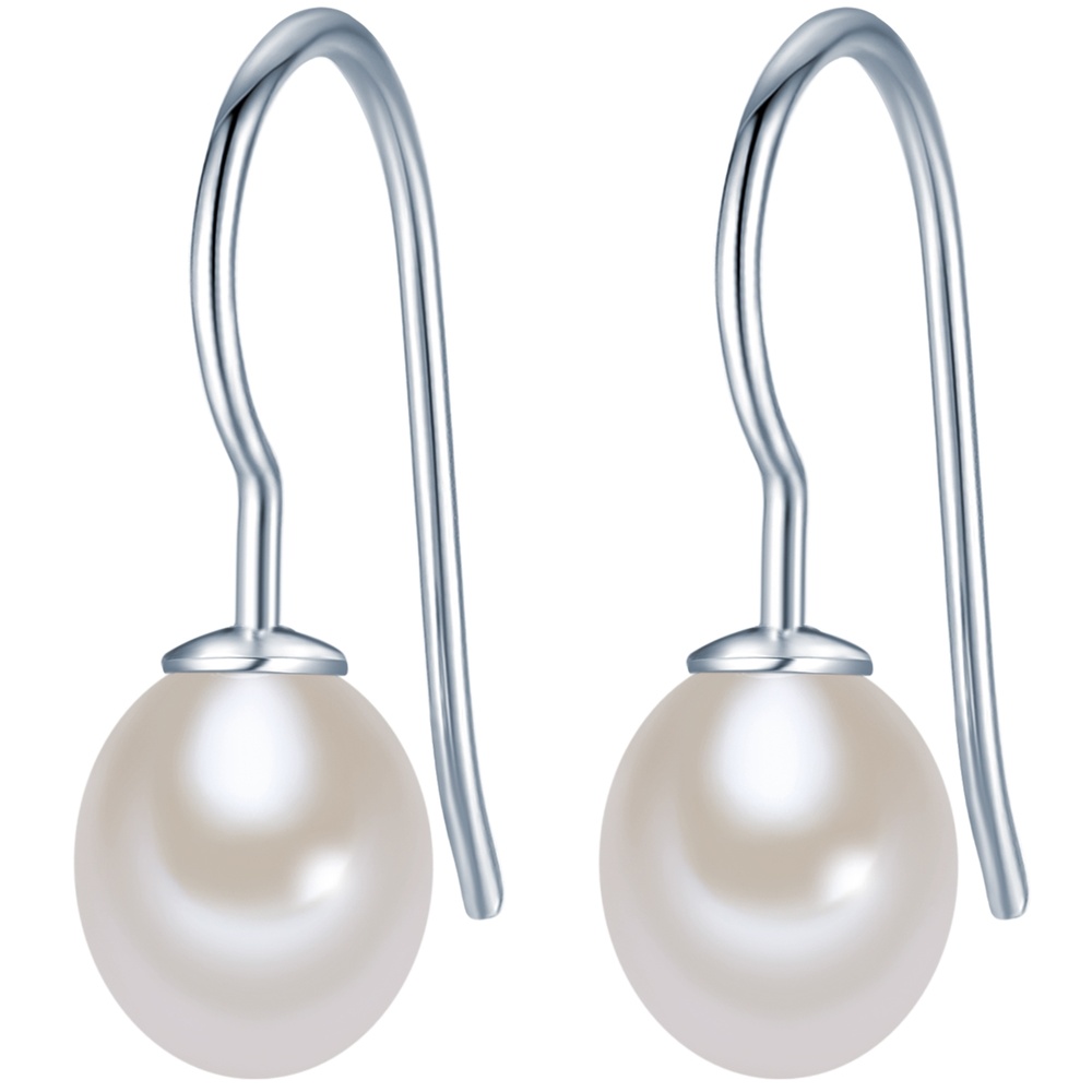 Valero Pearls Boucles d'oreille en perle Argent sterling Perle de culture d'eau douce en Argent Boucles d'oreilles