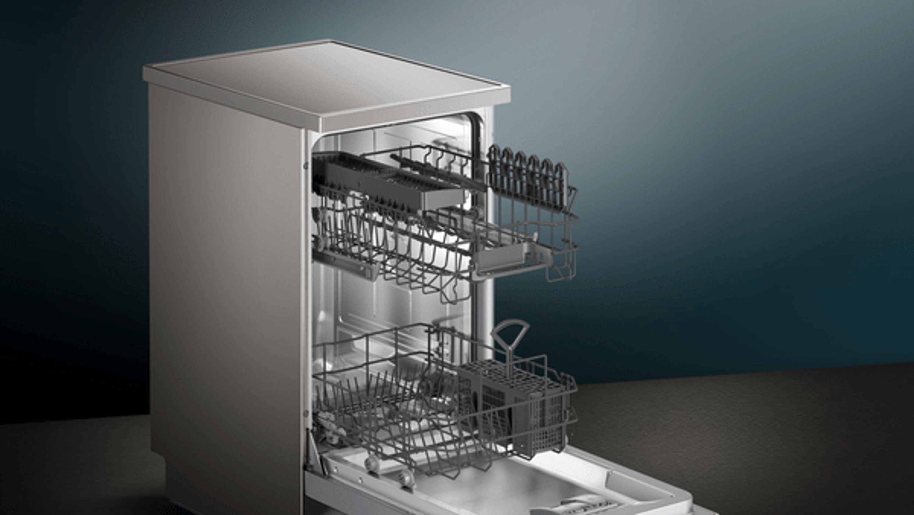 SIEMENS Standgeschirrspüler, SR23HI48KE, 8.5 l, 9 Maßgedecke, Home Connect, varioSpeed Plus, Silence on Demand