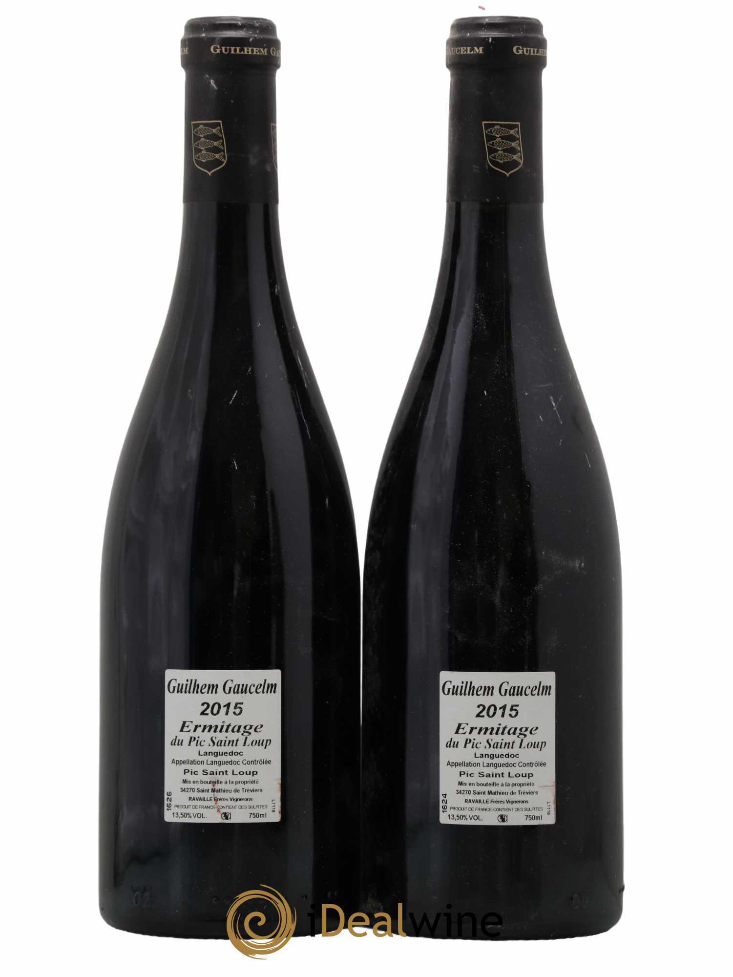 Pic Saint-Loup Héritage du Pic Saint-Loup (anciennement Ermitage) Guilhem Gaucelm  2015 - Lot de 2 Bouteilles