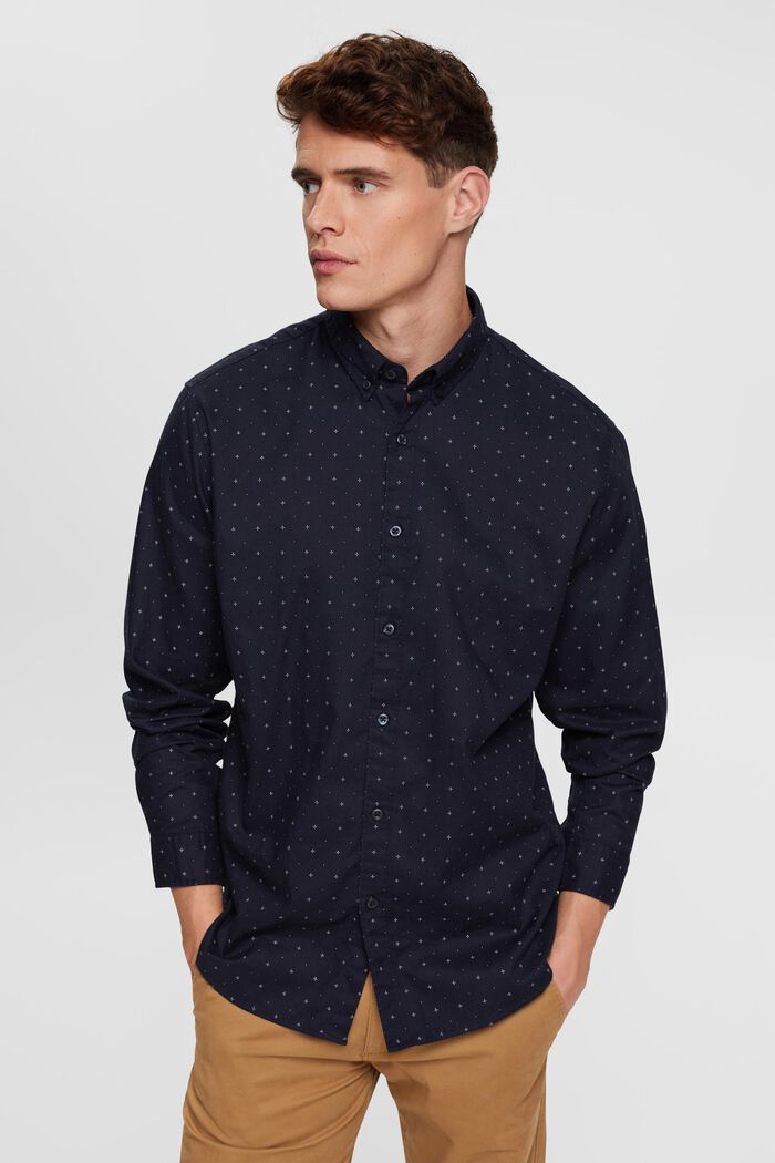 Button-Down-Hemd mit Micro-Print