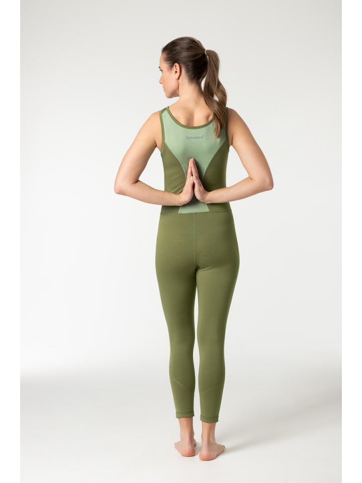 super.natural Merino Einteiler W LIQUID FLOW OVERALL in hellkhaki günstig kaufen