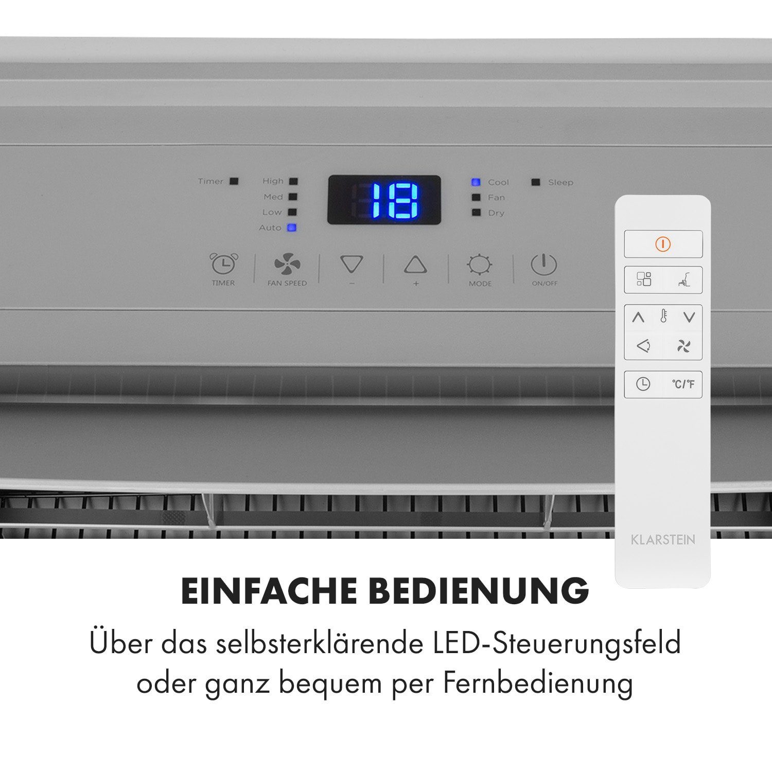 Klarstein Klimagerät Grandbreeze Eco 12K, Klimagerät mobil Air Conditioner Kühlgerät Luftkühler