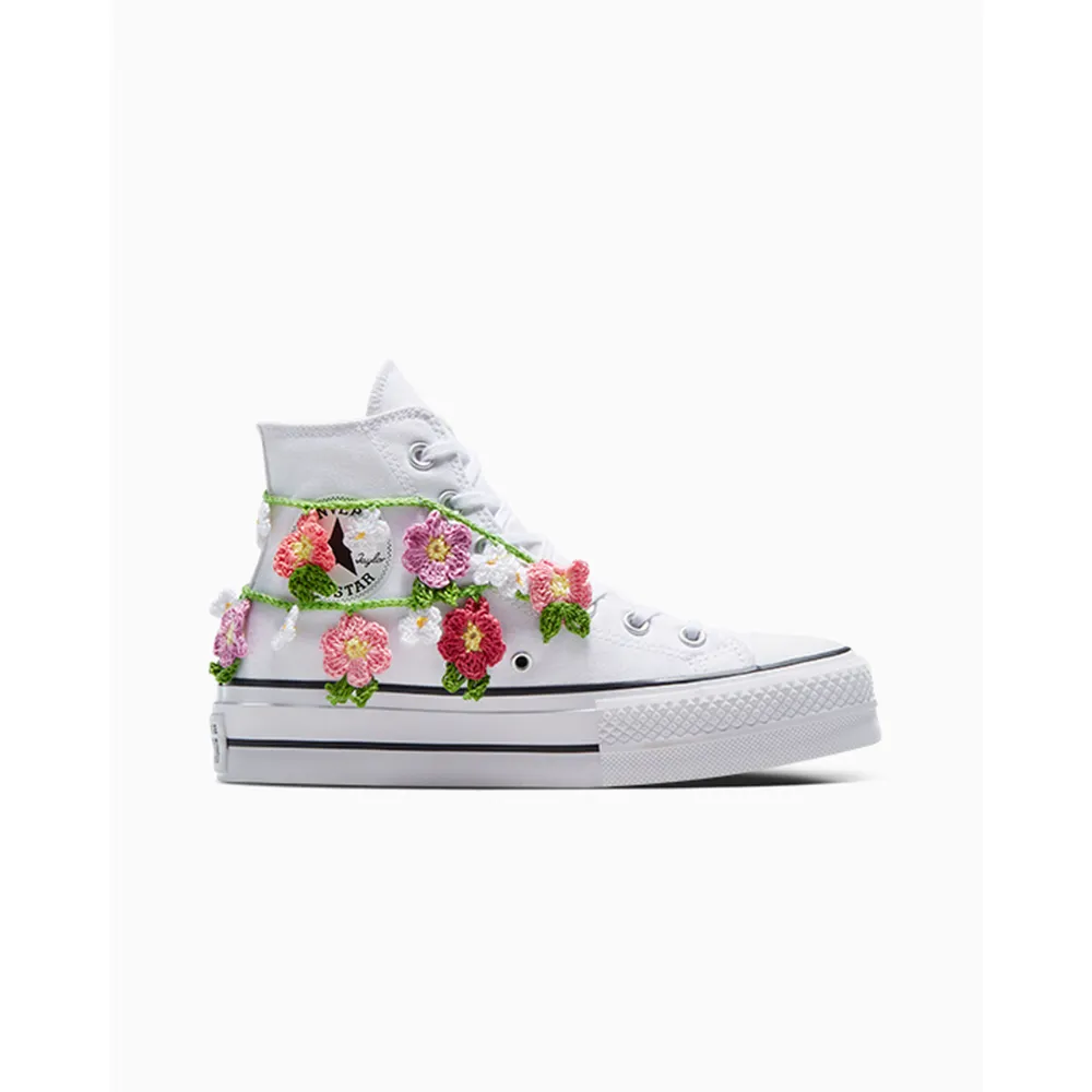 Converse Chuck Taylor All Star Lift Crochet Flower A10269C / weiss