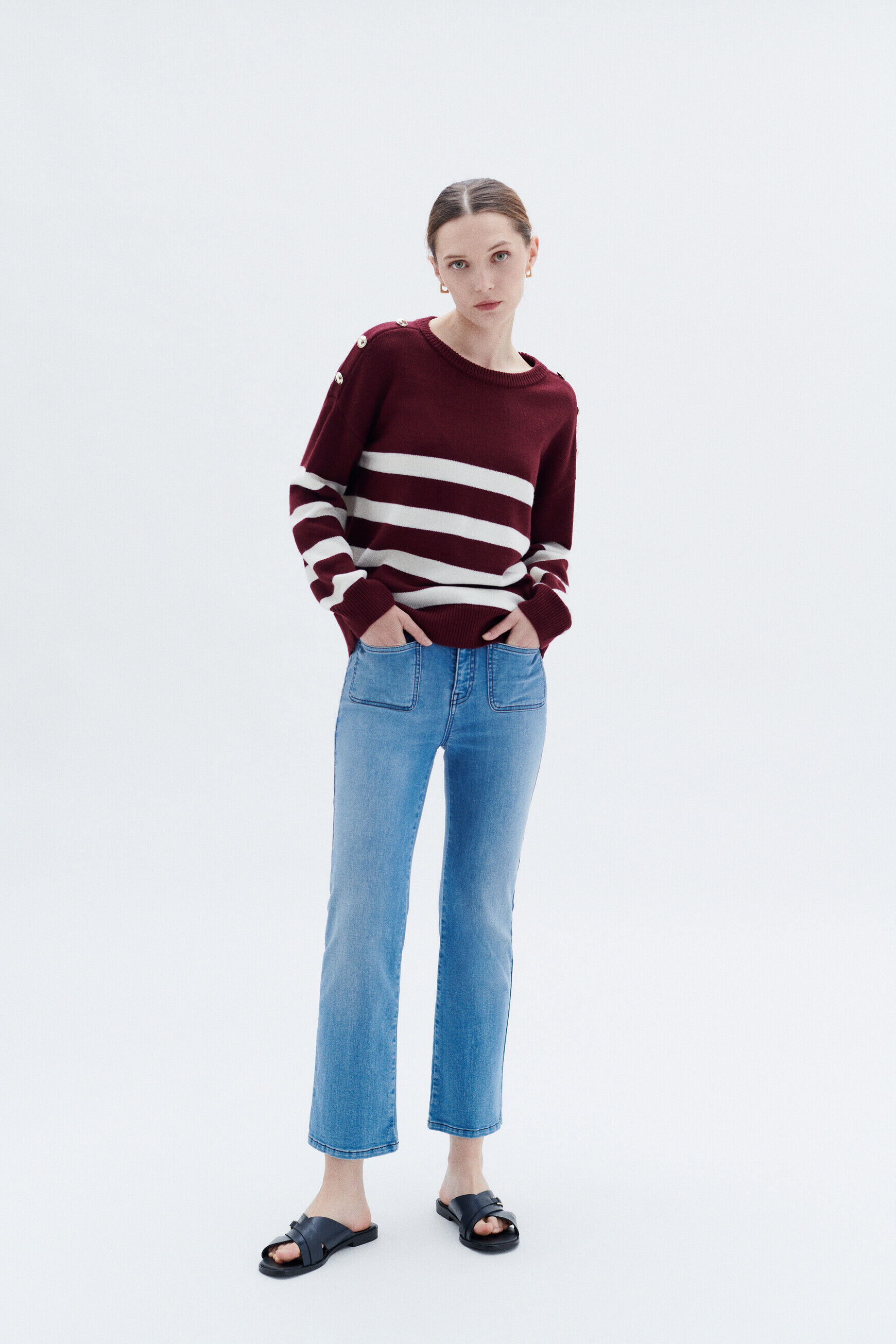 Pull marijo bordeaux femme