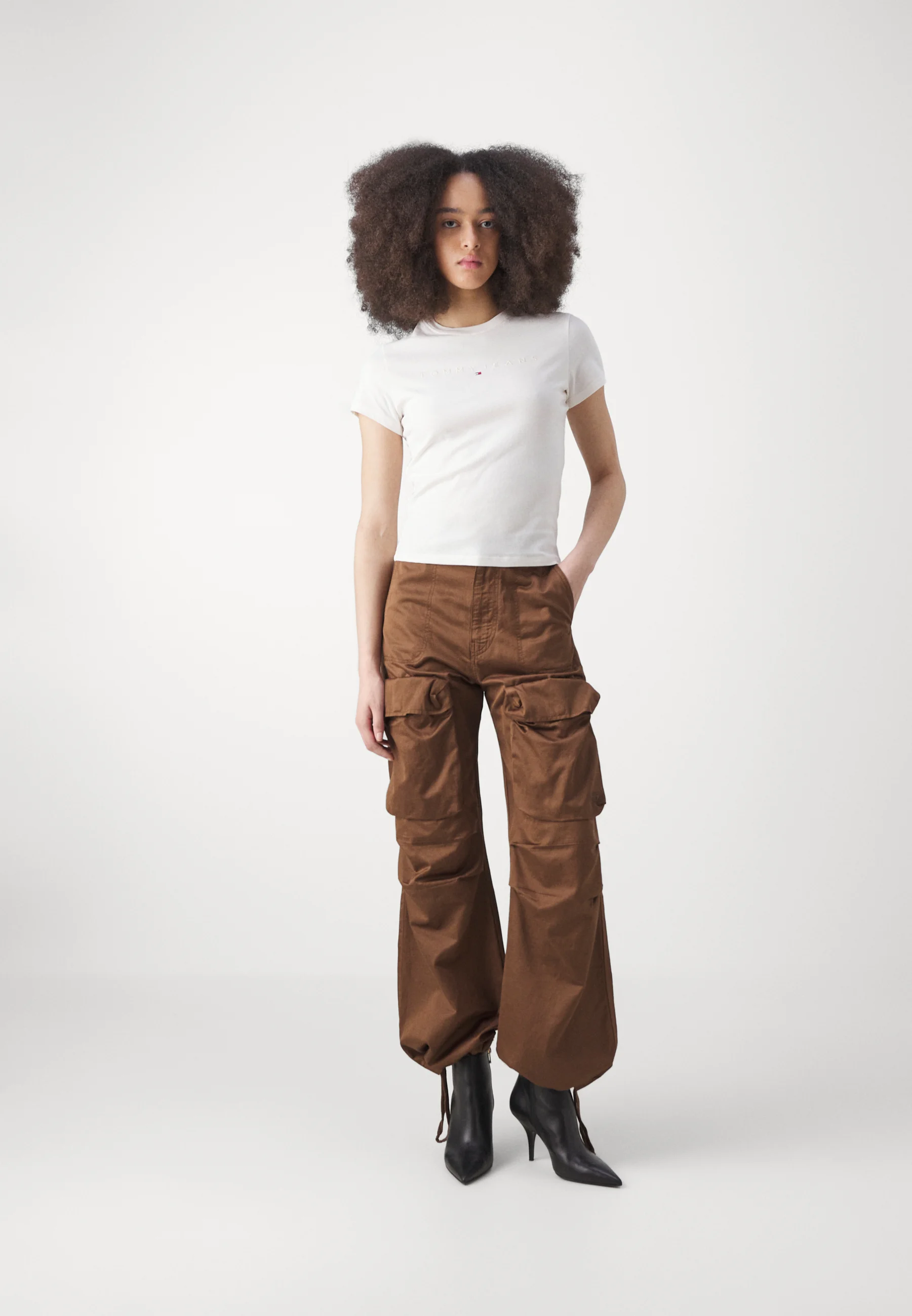 Tommy Jeans SLIM TONAL LINEAR TEE - Camiseta con estampado