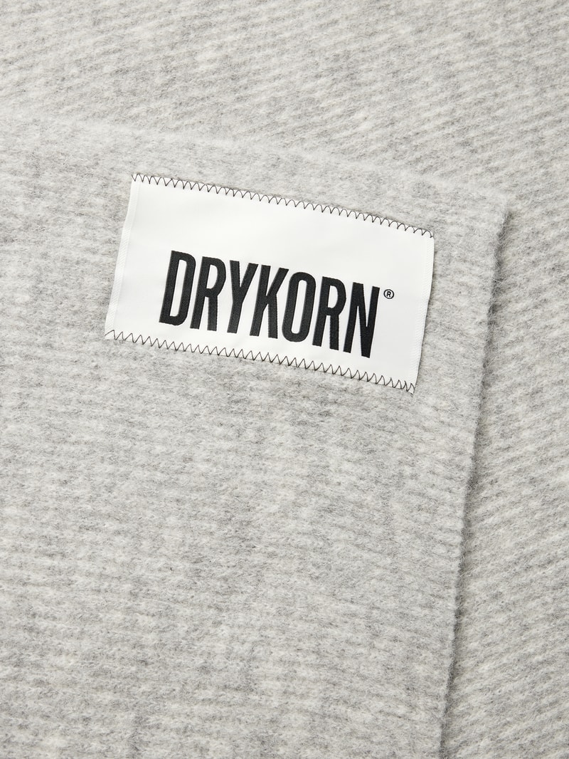 Schal mit Label-Patch Modell 'DUB' in hellgrau