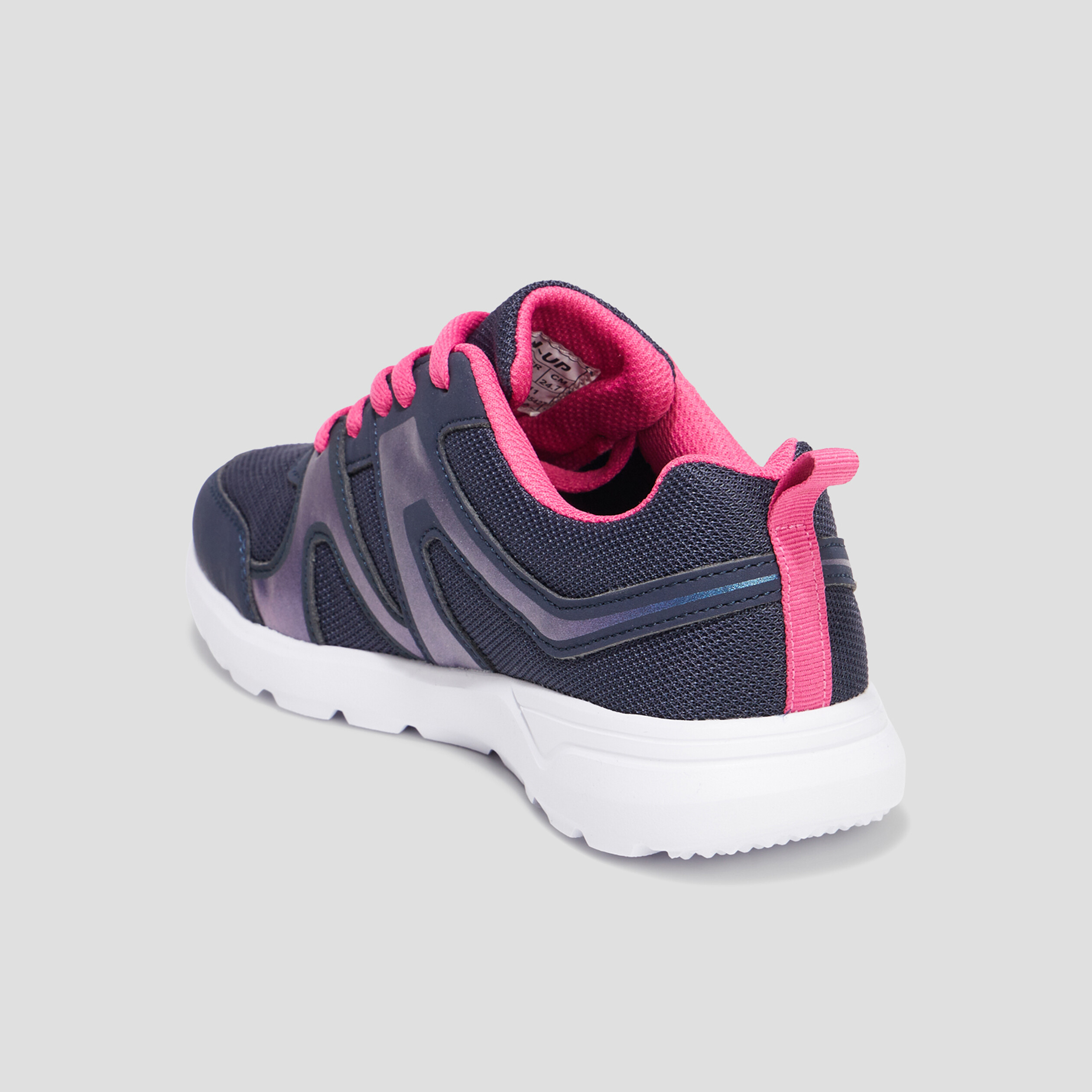 Baskets running à lacets bleu marine fille | La Halle
