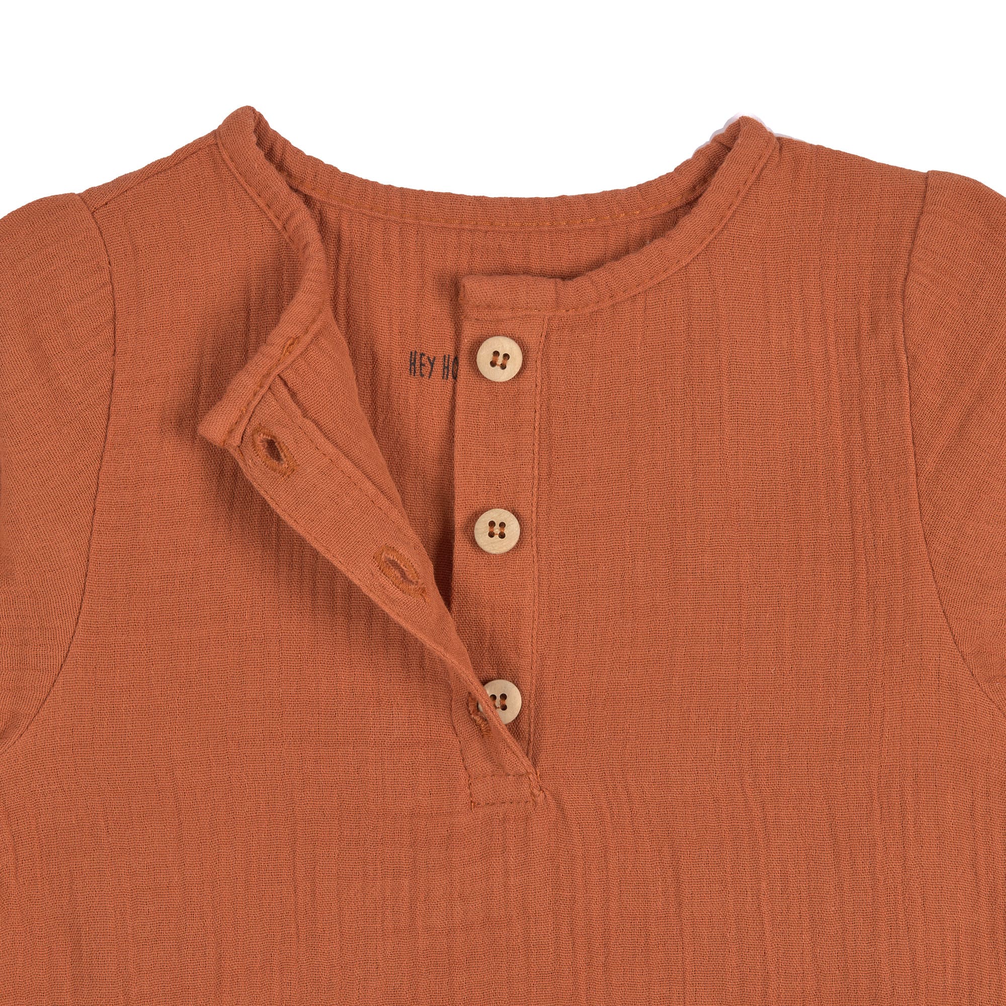 Baby Langarmshirt - Bio Baumwolle, Rostrot