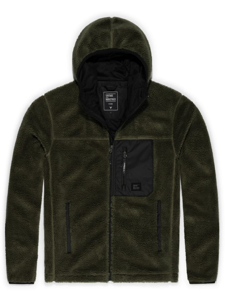 Vintage Industries Fleecejacke/Fleecepullover in Grün günstig kaufen