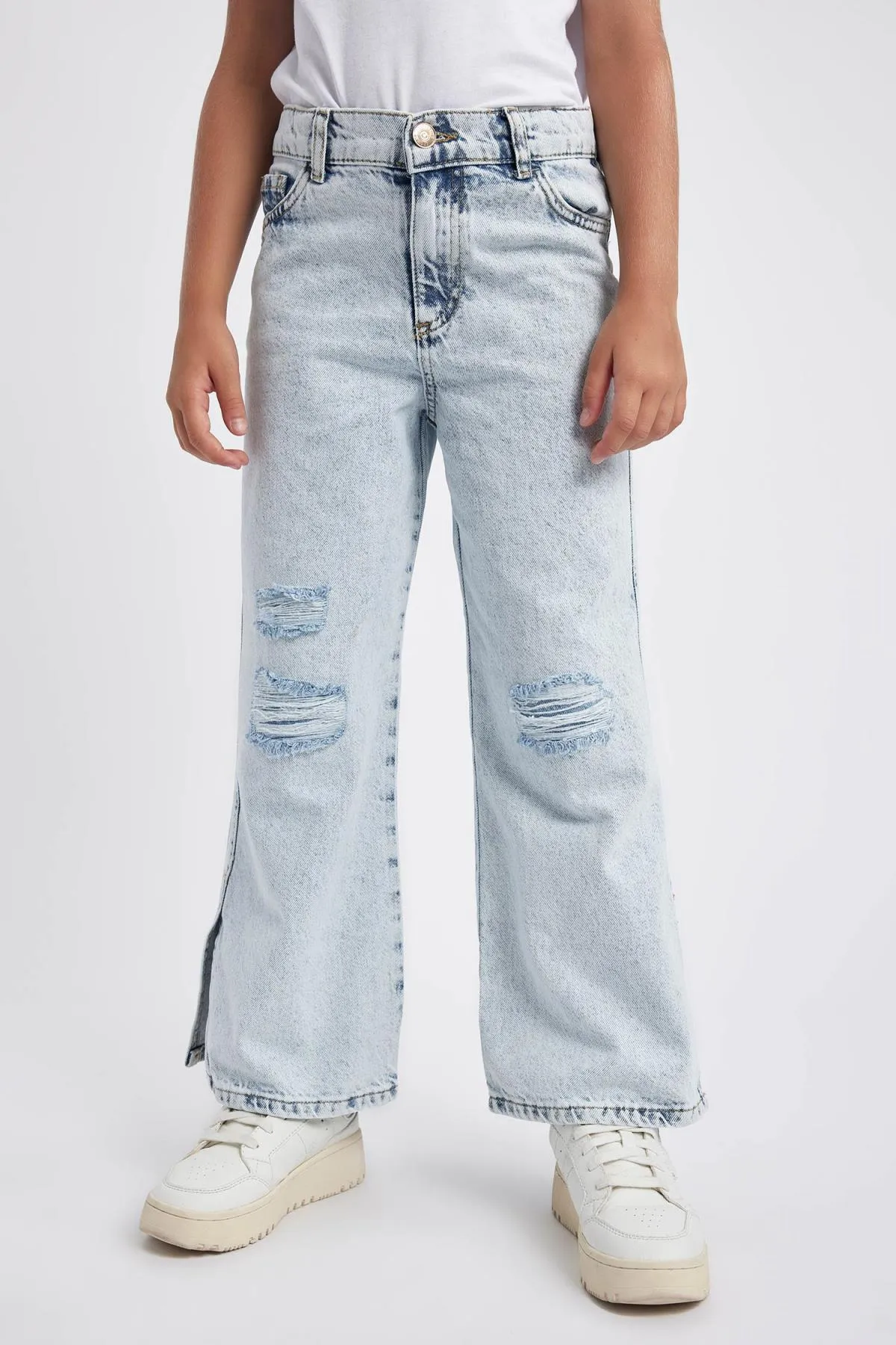 DeFacto  Zerrissene, detaillierte Hose mit weitem Bein für Mädchen mit weitem Bein