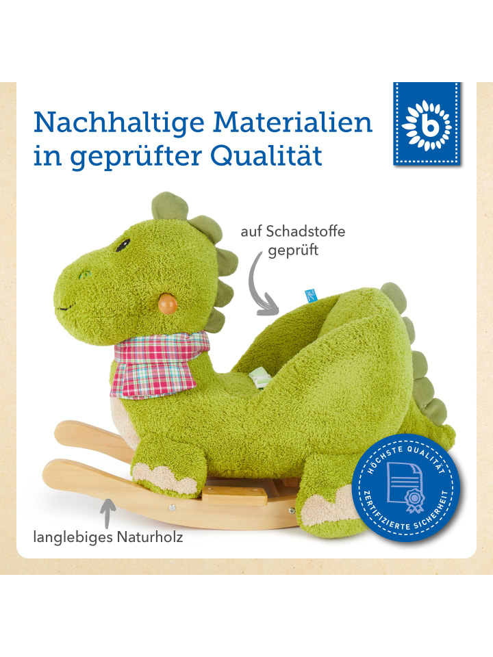 Bieco Spielwaren Plüsch Schaukeltier Dino in Grün günstig kaufen onesize