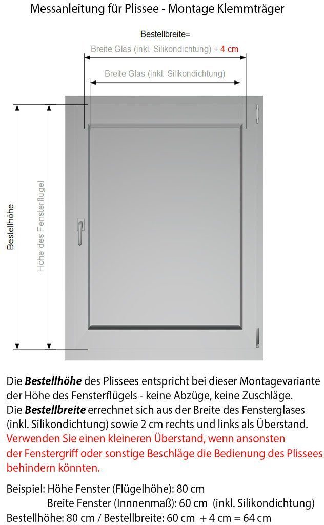 Plissee simple, indeko, Lichtschutz, mit Bohren, verspannt, verschraubt, nach Maß