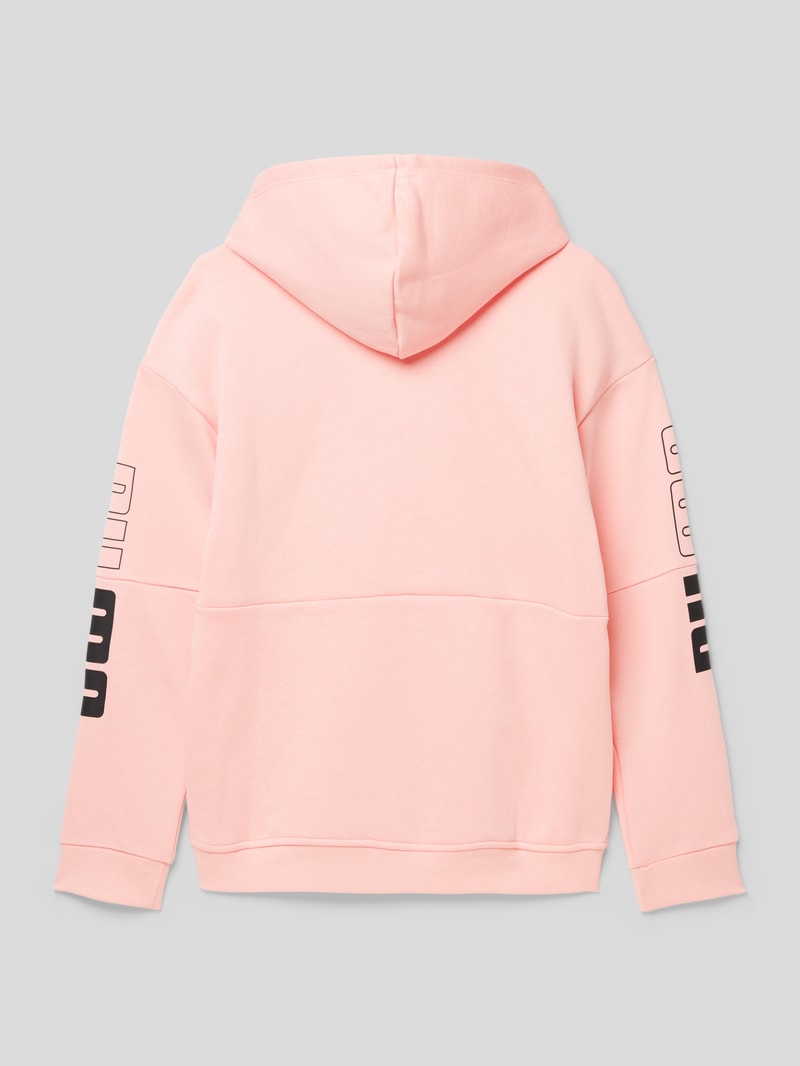 Hoodie mit Känguru-Tasche Modell 'POWER' in rosa