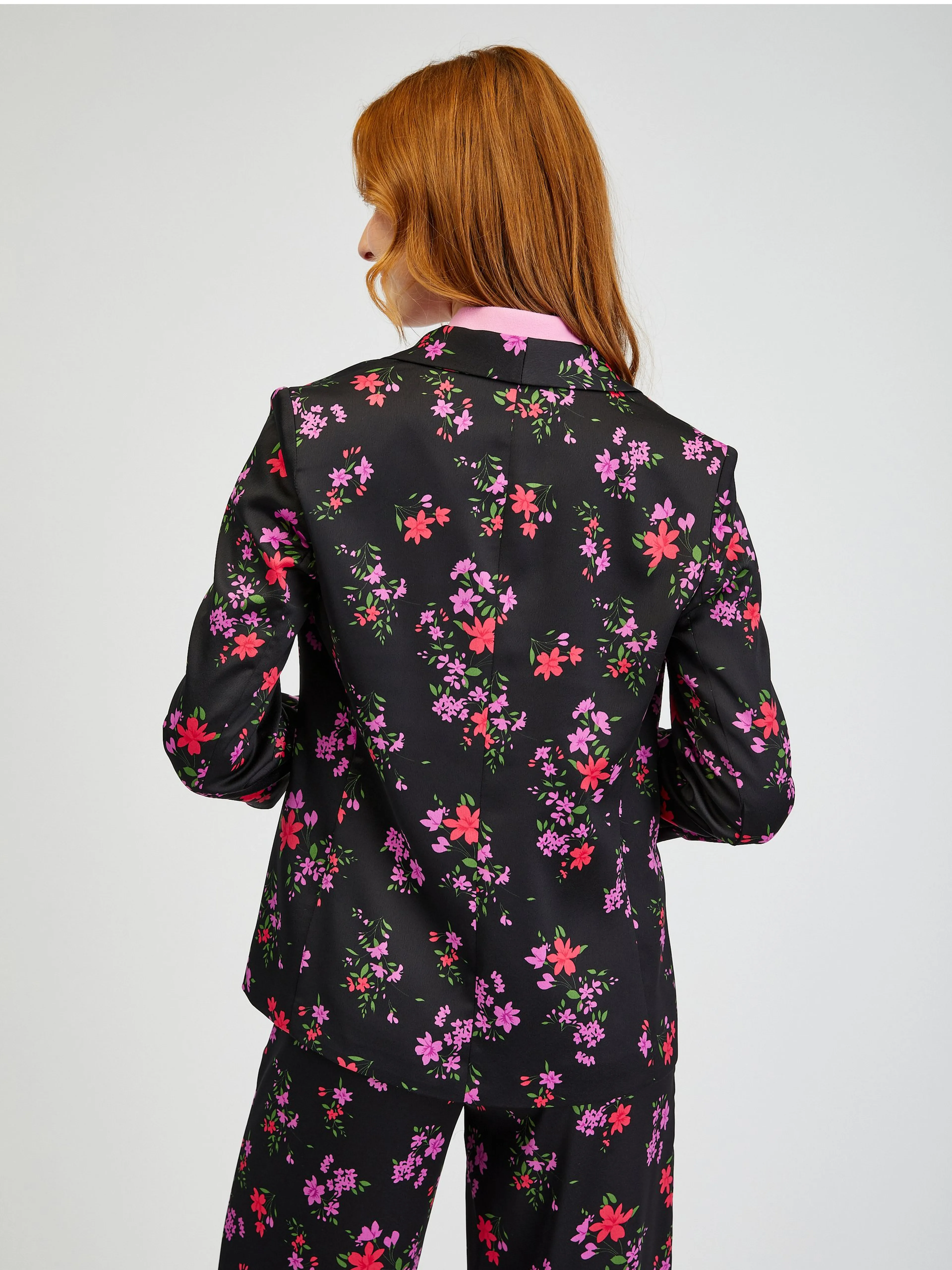 Schwarzer geblümter Damen Blazer ORSAY