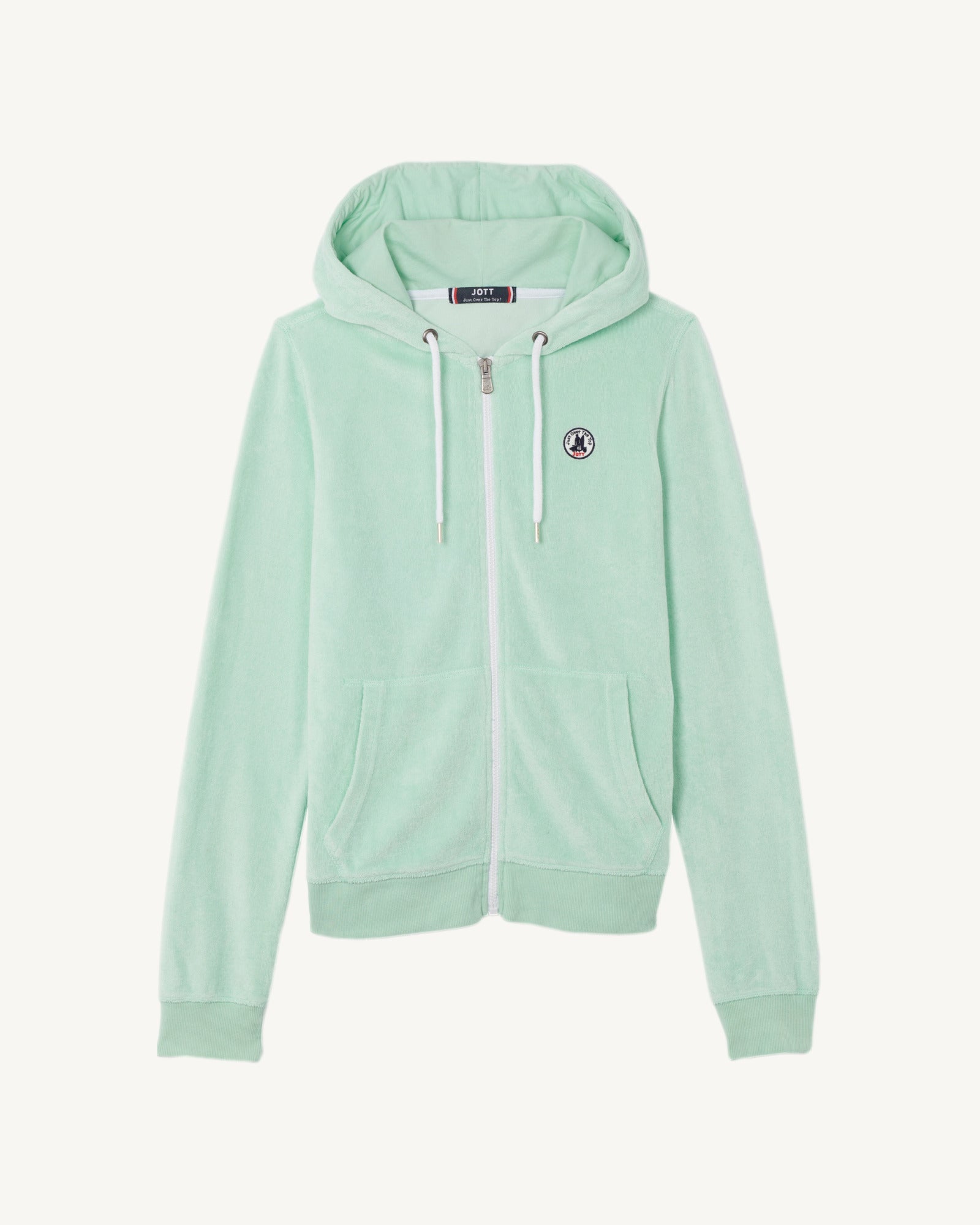 Veste éponge zippée à capuche Vert clair Corail