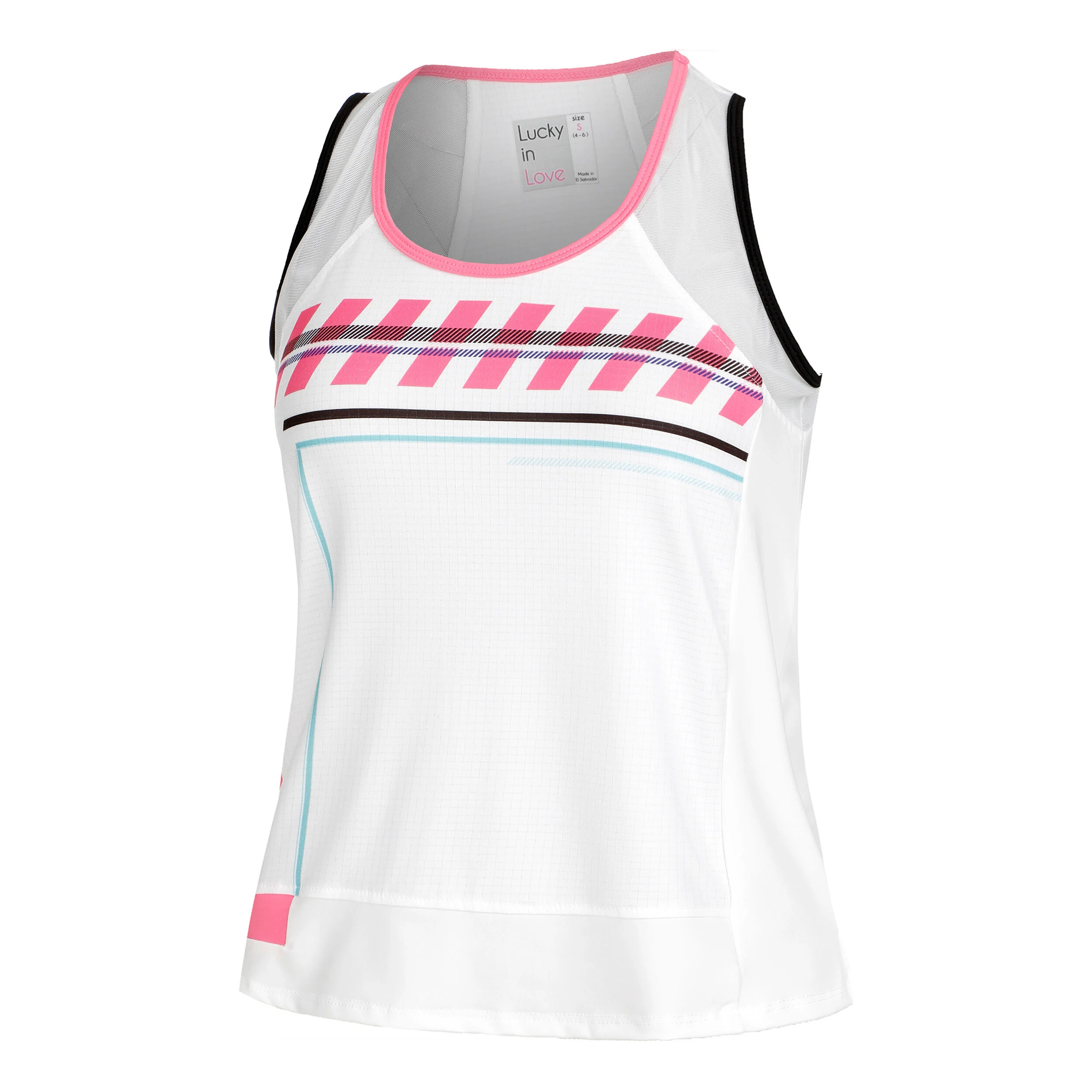 Hit The Line Tank-Top Damen - Weiß, Mehrfarbig