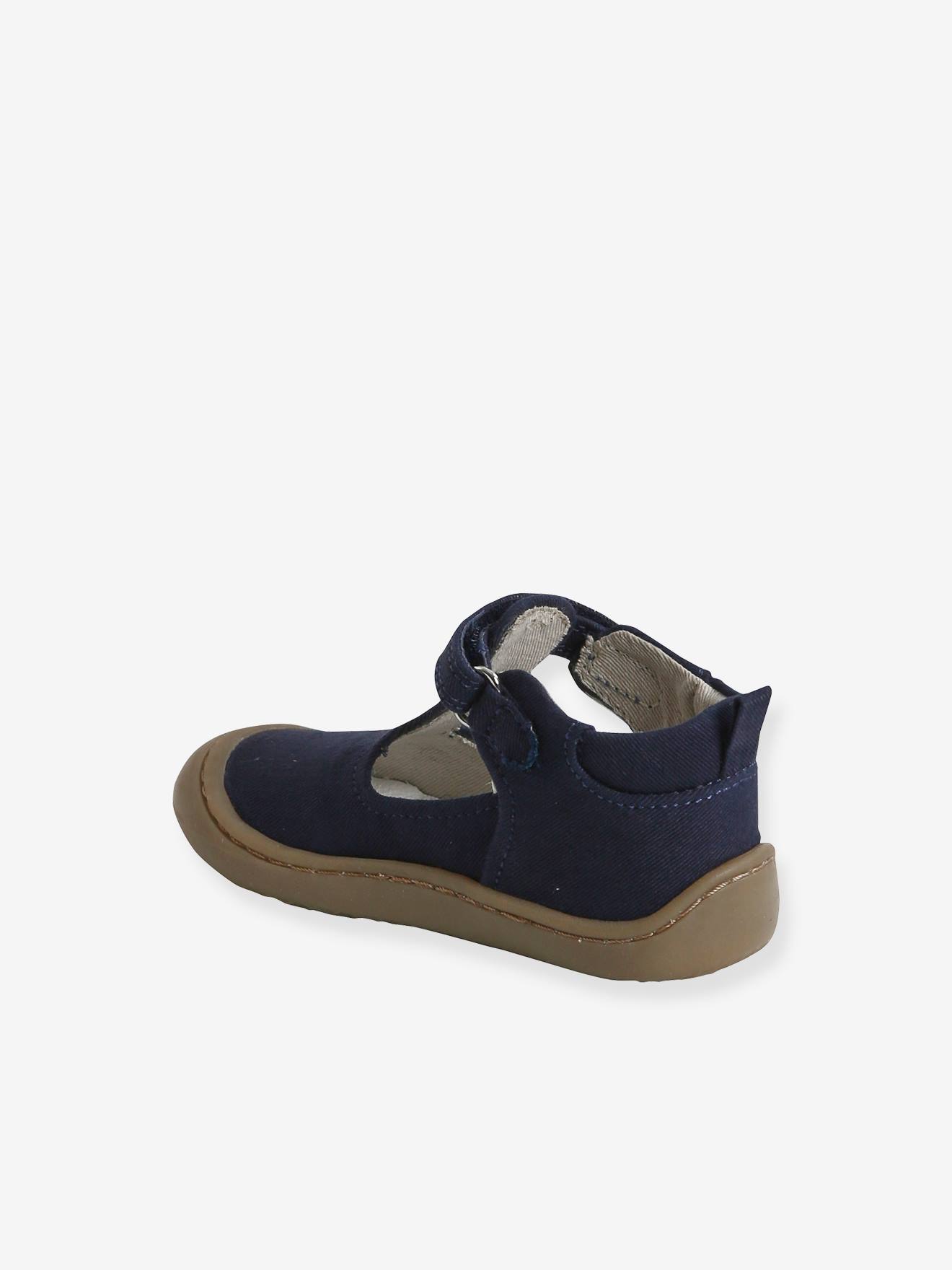 Vertbaudet Baby Stoff-Krabbelschuhe - blau