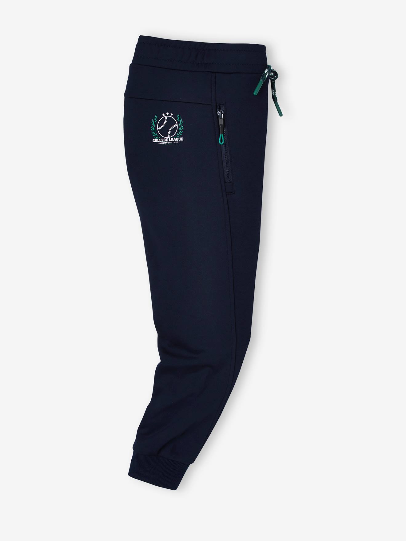 Pantalon de sport garçon en matière technique encre