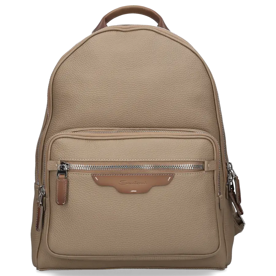 Santoni - Rucksack 2IBM40 Kalbsleder - beige
