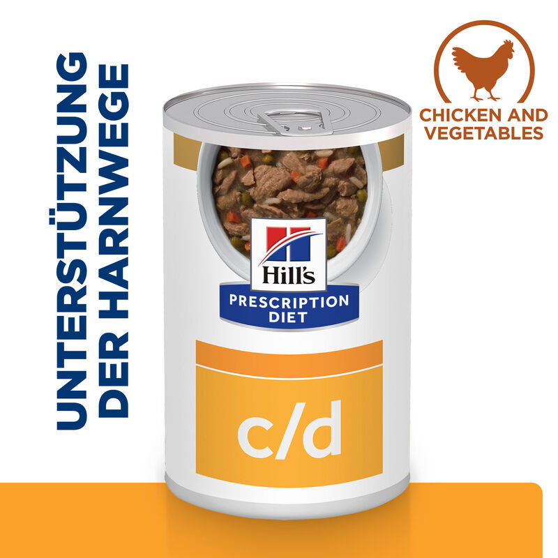 Hill's Urinary Hill's Prescription Diet c/d Multicare Canine Ragout mit Huhn und zugefügtem Gemüse 12x354g