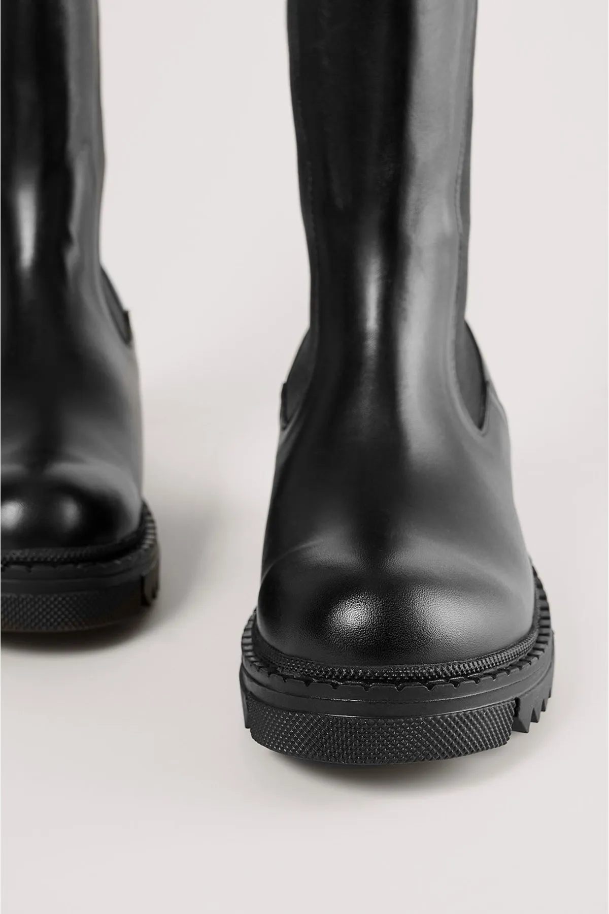 NA-KD  Stiefelette - Schwarz - Flacher Absatz