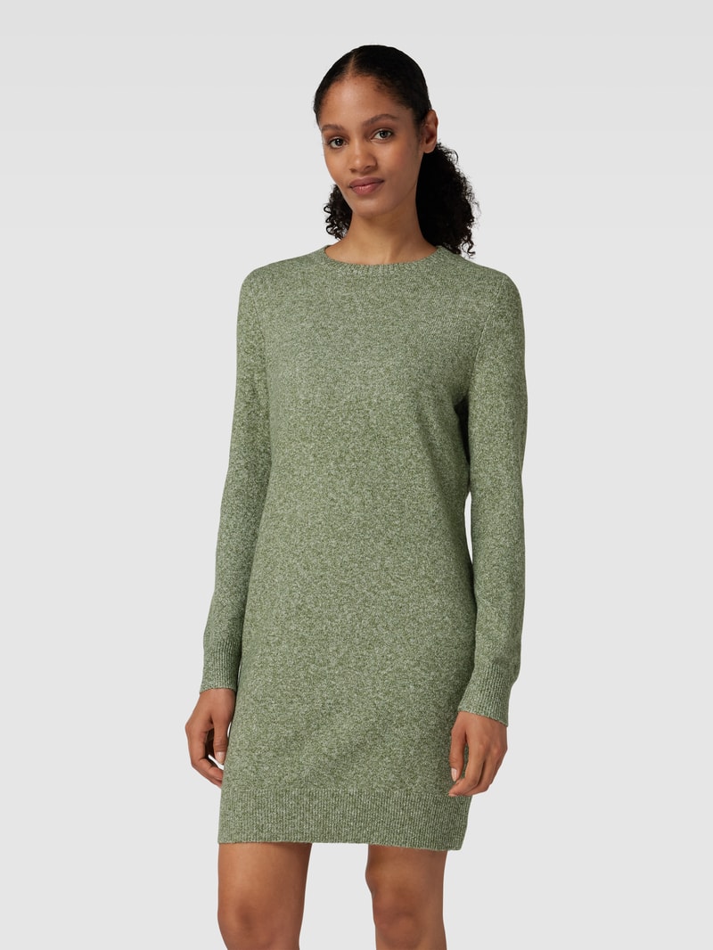 Strickkleid mit Rundhalsausschnitt Modell 'DOFFY' in khaki