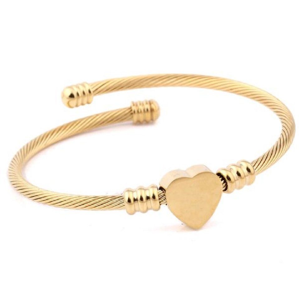 ENGELSINN Armband Heart Gold inkl. Geschenkbox (1-tlg), Edelstahl