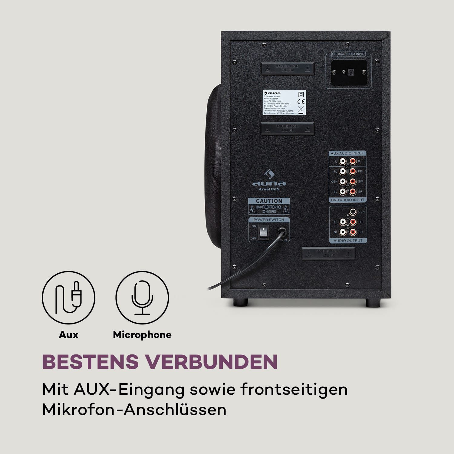 Auna Areal 825 5.1 Lautsprecher System (Bluetooth, 100 W)