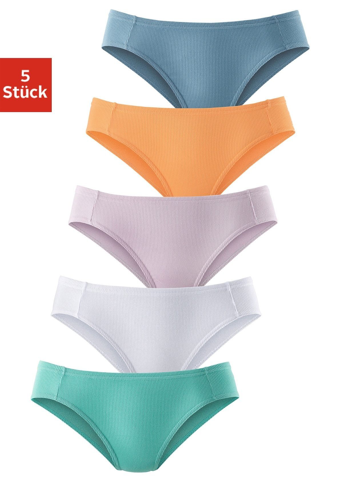 petite fleur Bikinislip (Packung, 5-St) aus weicher Pikee-Qualität
