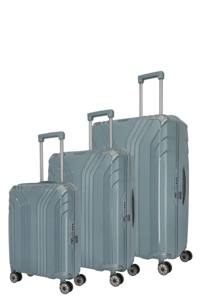 Travelite ELVAA Kofferset 4 Rollen L\/M\/S - Blaugrau