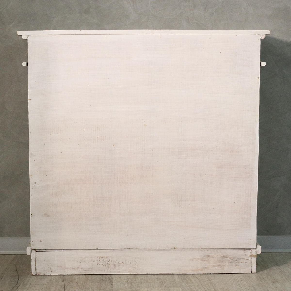 Oriental Galerie Mehrzweckschrank Schrank 80 x 80 cm Blume Weiß (1-St) Handarbeit