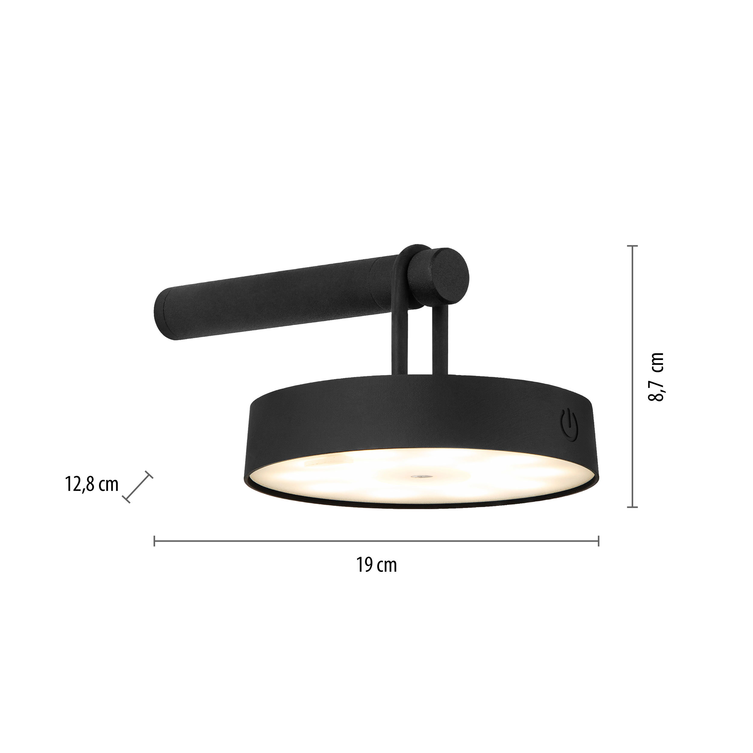 JUST LIGHT.LED-Akku-Wandleuchte 1flg