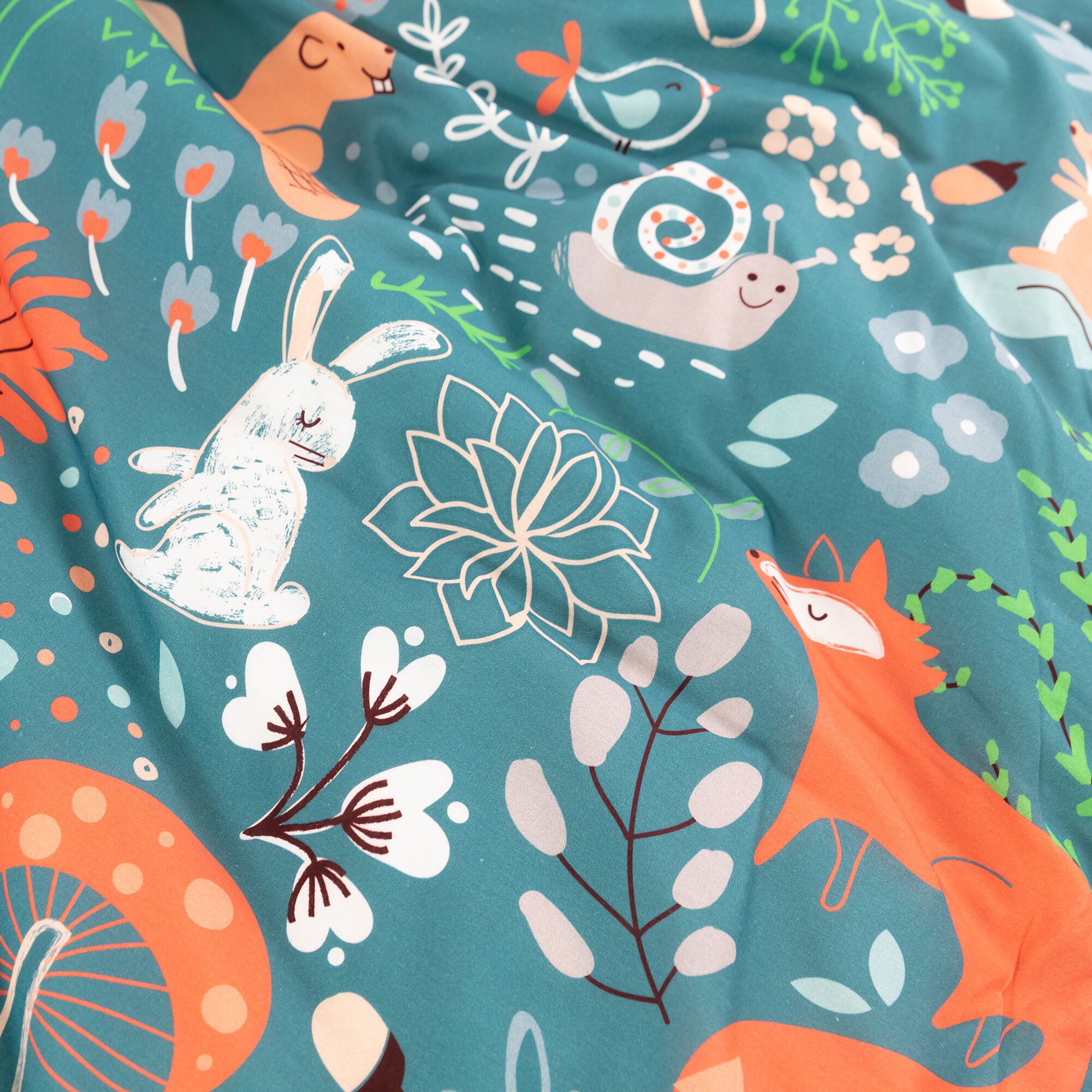 Linge de lit enfant imprimé Champy en coton biologique, éco-responsable