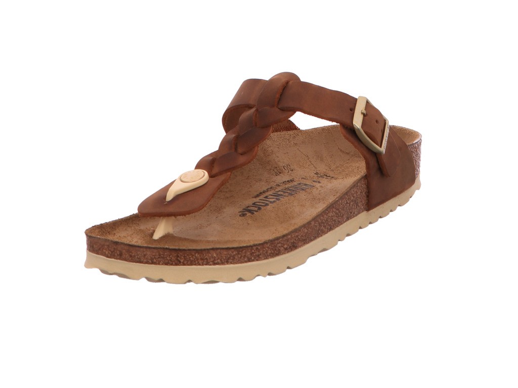 BIRKENSTOCK Klassische Sandalen braun Gizeh Braided FL Cognac
