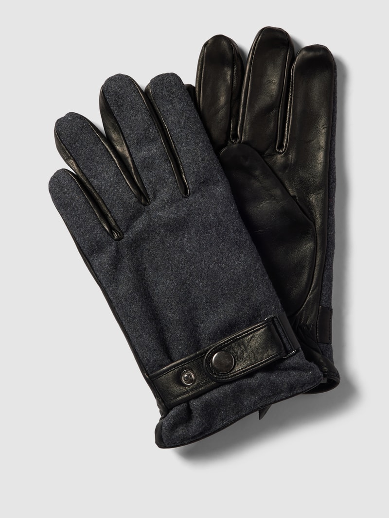 Handschuhe mit Riegel Modell 'SALZ&PFEFFER' in anthrazit