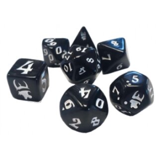 Munchkin Polyhedral Dice Black/White (7)