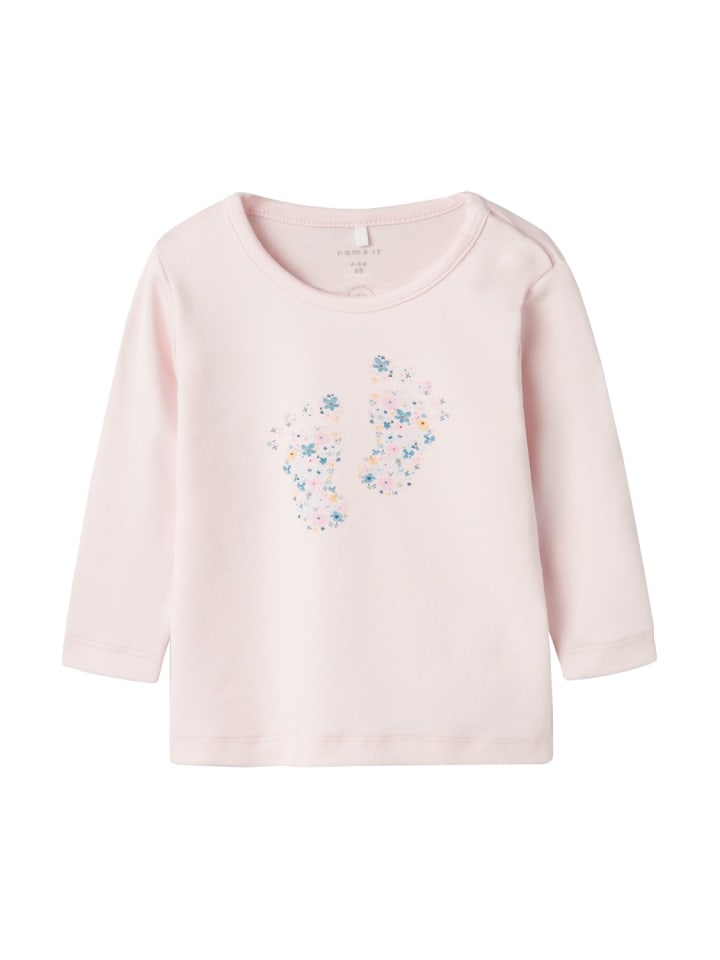 name it Name It Baby Longsleeve für Mädchen mit Blumenprint in Rosa günstig kaufen