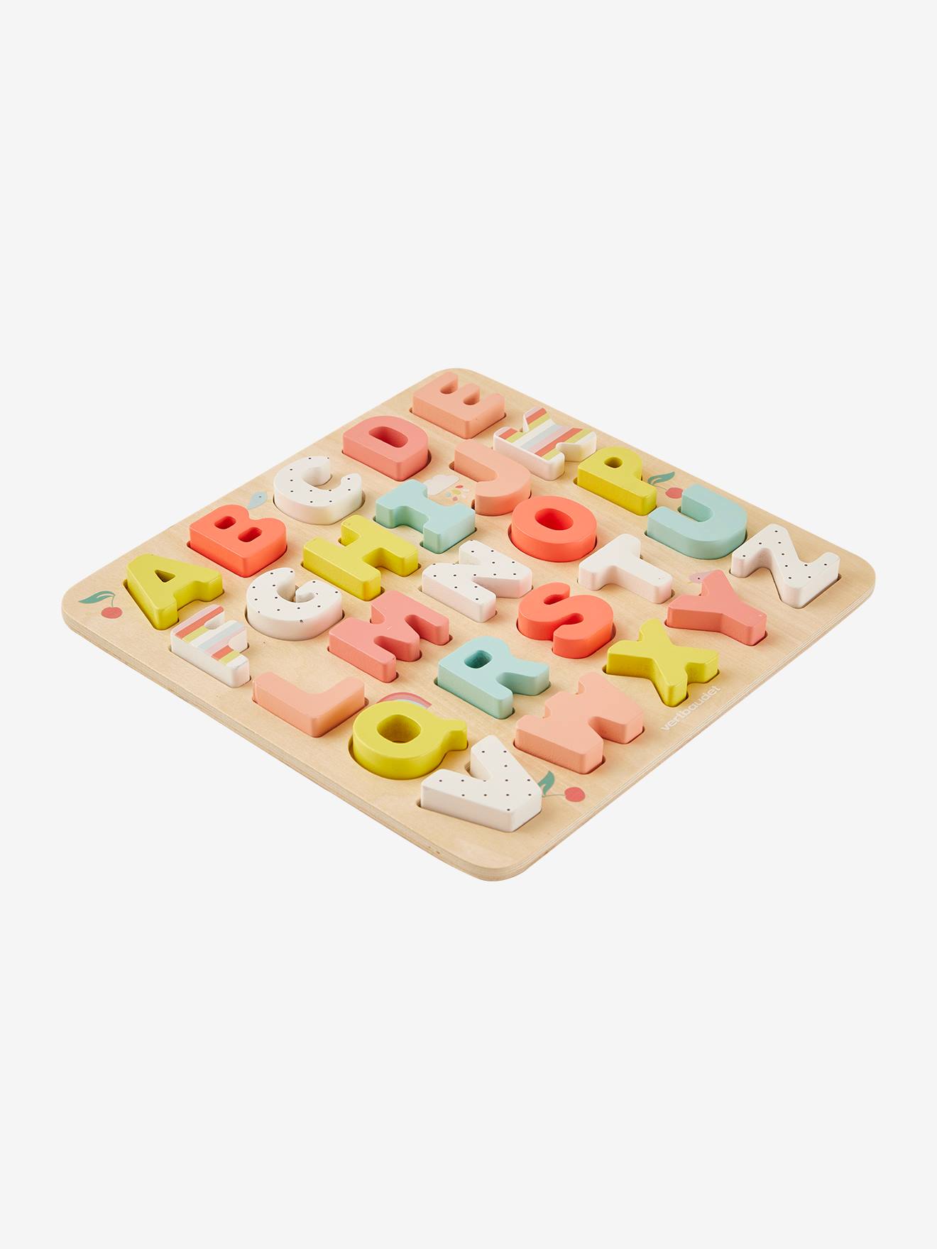 Vertbaudet Kinder Buchstaben-Puzzle, Holz FSC - rosa