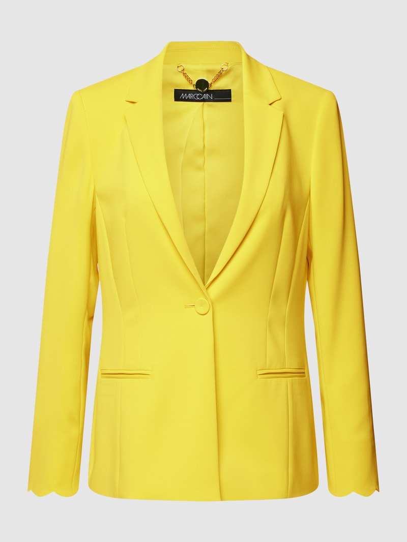 Blazer mit Reverskragen in neon gelb