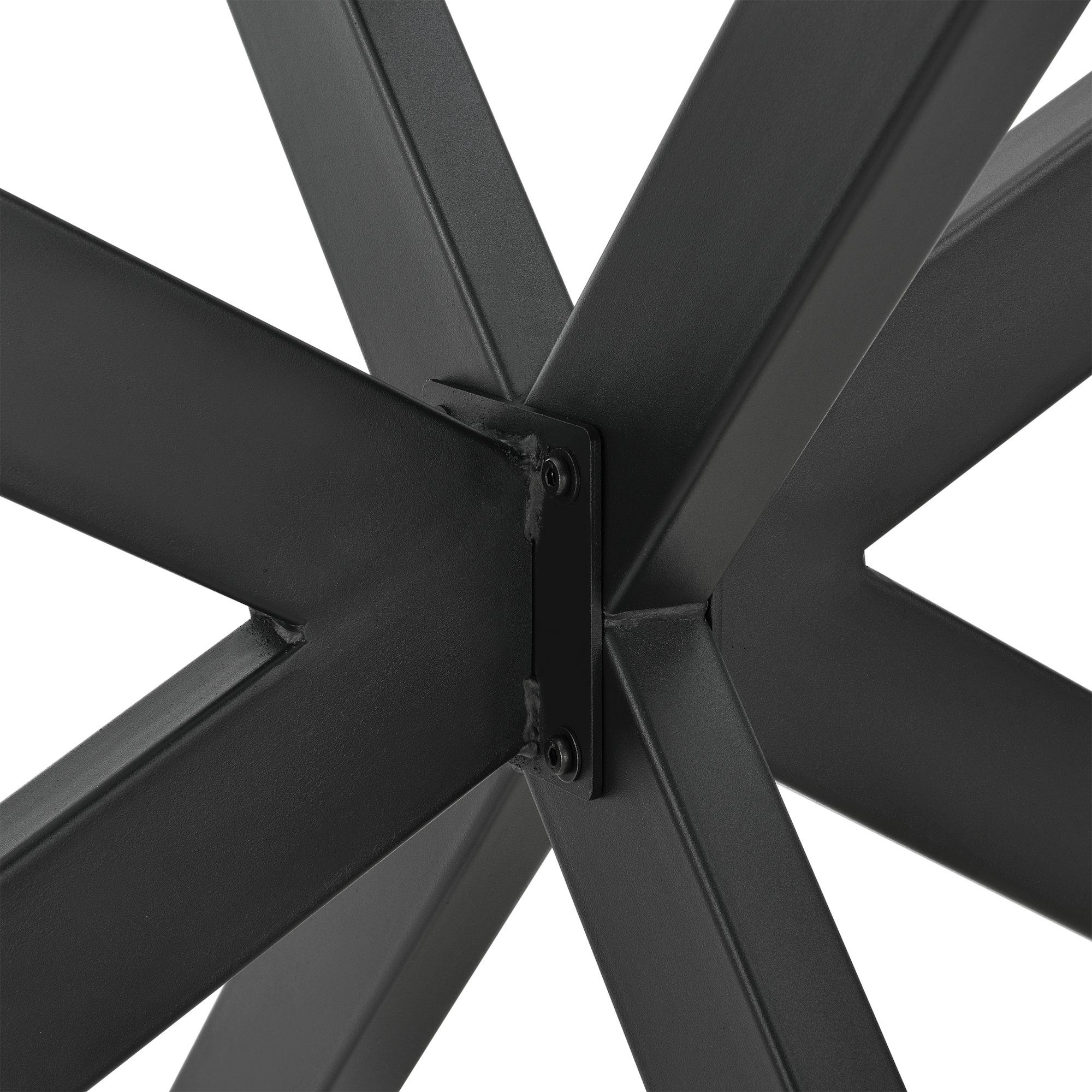 en.casa Tischgestell, Oberau Metall 150 x 78 x 71 cm Schwarz