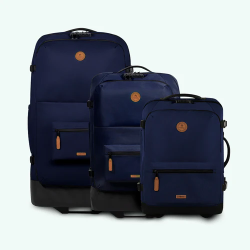 Reykjavik Navy Blue 3-Piece Suitcase Set