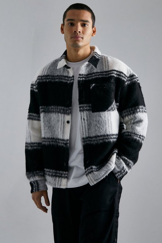 Kastiges kariertes Overshirt