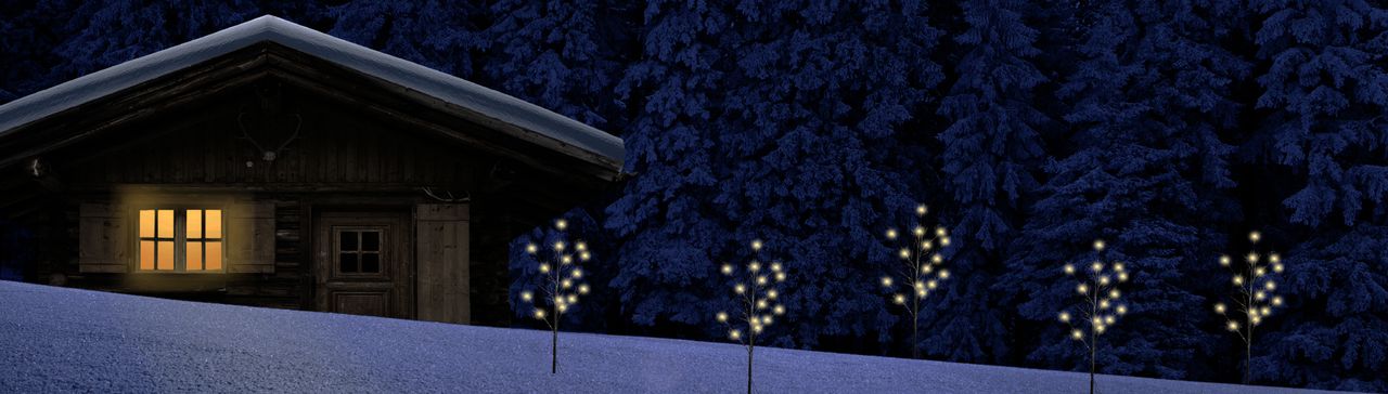 Star-Max LED Lichterbaum Set mit 5 Bäumen
