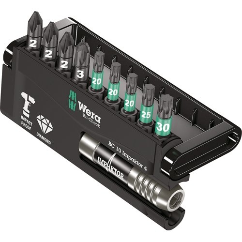 Wera 05057417001 Bit-Check 10 Impaktor 4, lot de 10