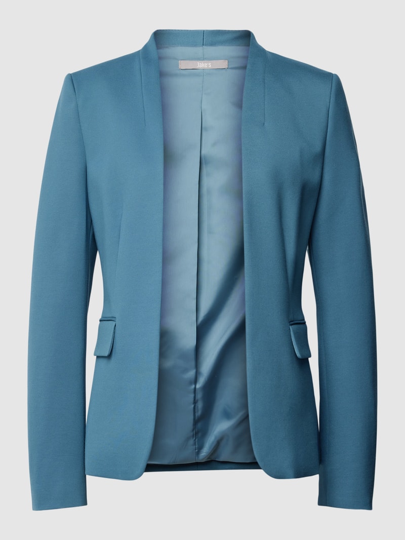 Blazer mit Pattentaschen in lagune