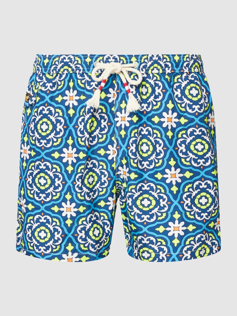 Badehose mit Allover-Muster Modell 'LIGHTNING' in grün