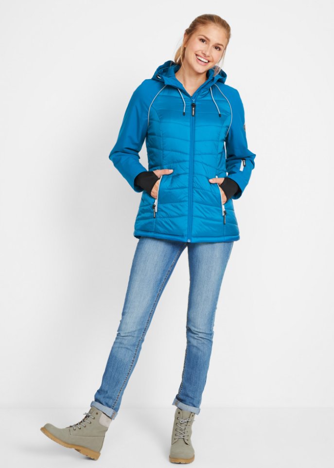 Funktions-Jacke in Hybrid-Optik