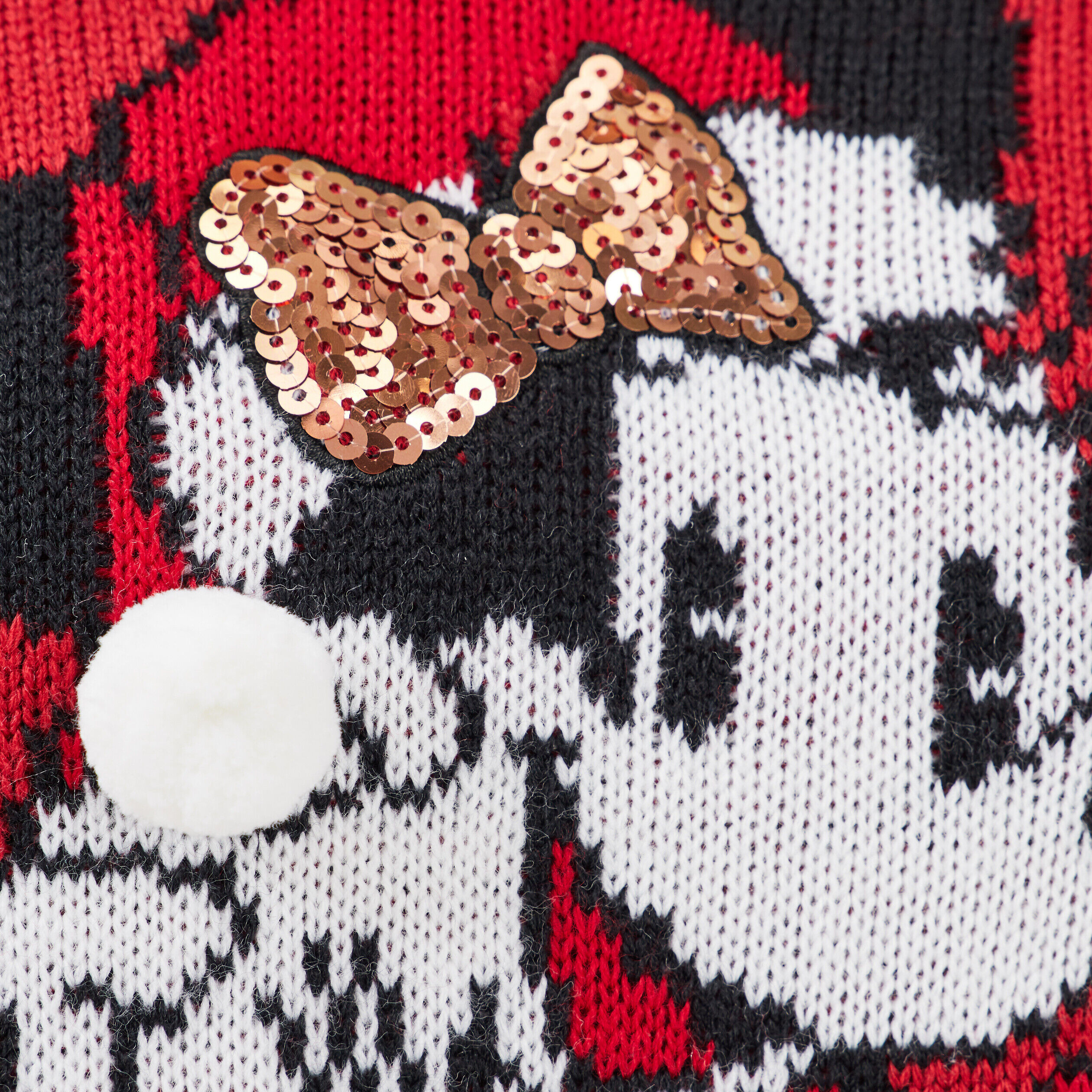 Pull avec col rond Minnie rouge femme | Cache Cache