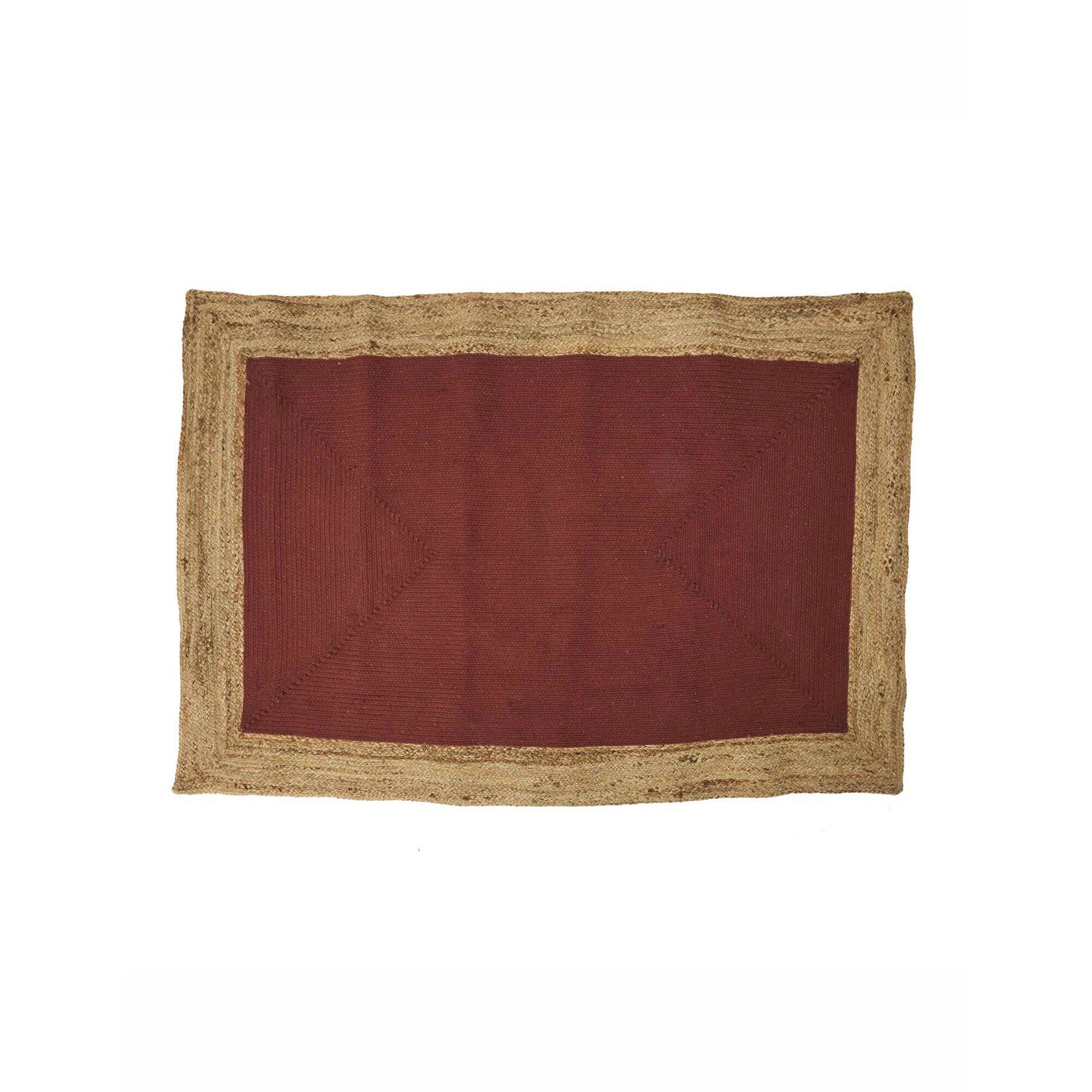 Tapis bicolore jute naturel et coton